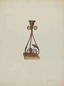 Candlesticks, 1939. Creator: Edith Towner