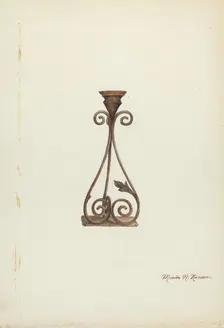 Candlesticks, c. 1937. Creator: Marius Hansen