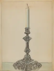 Candlesticks, c. 1937. Creator: Leo Drozdoff