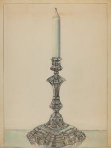 Candlesticks, c. 1937. Creator: Leo Drozdoff