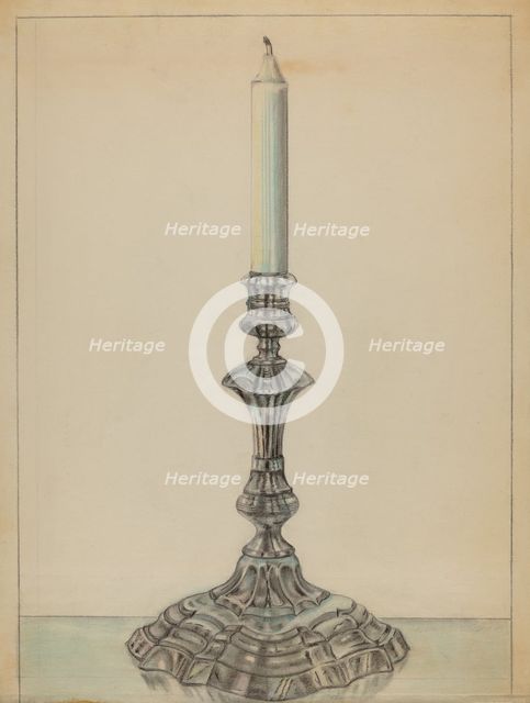 Candlesticks, c. 1937. Creator: Leo Drozdoff.