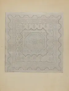 Candlewick Coverlet (Woven), 1935/1942. Creator: Jules Lefevere