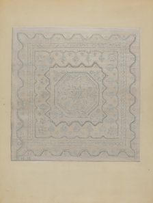 Candlewick Coverlet (Woven), 1935/1942. Creator: Jules Lefevere