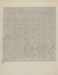 Candlewick Coverlet (Woven), c. 1936. Creator: Jules Lefevere