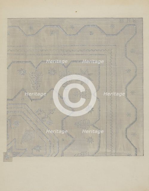 Candlewick Coverlet (Woven), c. 1936. Creator: Jules Lefevere.