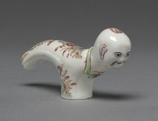 Cane Handle (Poignée de canne), c. 1745. Creator: Saint Cloud Porcelain Factory (French)