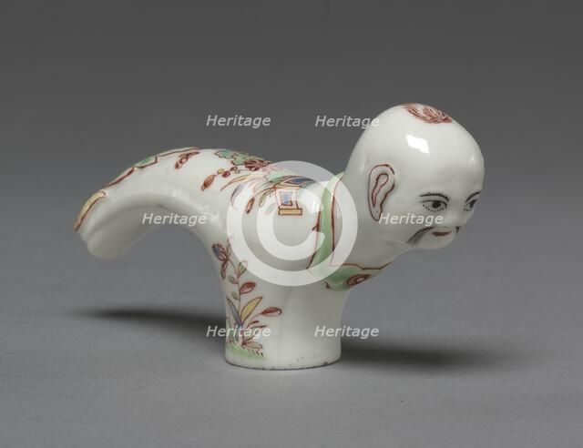 Cane Handle (Poignée de canne), c. 1745. Creator: Saint Cloud Porcelain Factory (French).