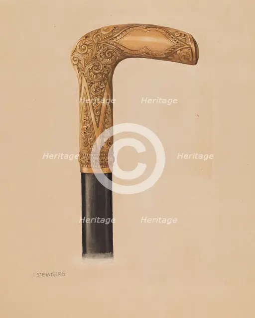 Cane Head, 1935/1942. Creator: Isidore Steinberg.