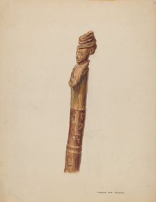 Cane Head or Handle, 1935/1942. Creator: Francis Law Durand