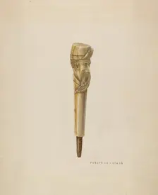 Cane Head or Handle, 1935/1942. Creator: Robert Clark