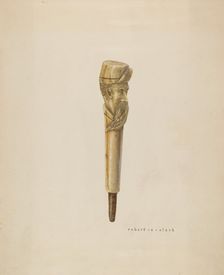 Cane Head or Handle, 1935/1942. Creator: Robert Clark