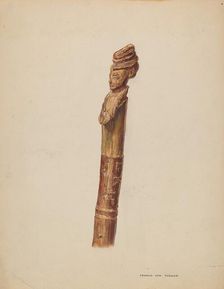 Cane Head or Handle, 1935/1942. Creator: Francis Law Durand