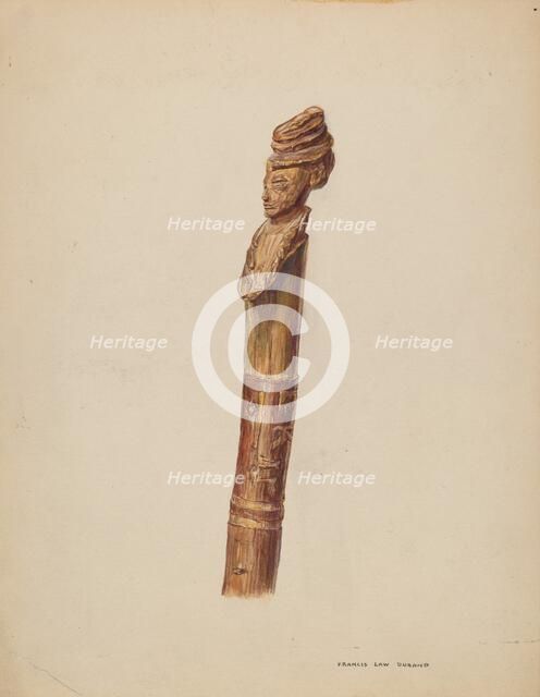 Cane Head or Handle, 1935/1942. Creator: Francis Law Durand.