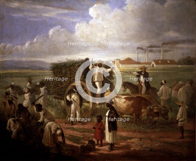  'Cane Mill', Oil, 1874 by Victor Patricio de Landaluze.