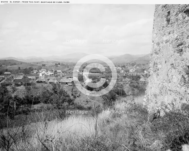Caney from the fort, Santiago de Cuba, Cuba, El, 1901. Creator: Unknown.