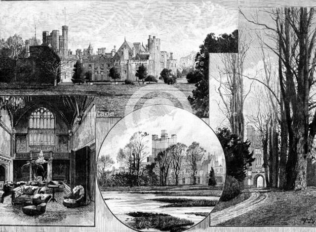 Canford Manor, Dorsetshire, the seat of Lord Wimborne, visited by the Prince of Wales, 1890. Creator: Unknown.