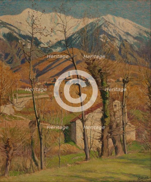 Canigou in winter, 1921. Creator: George-Daniel de Monfreid.
