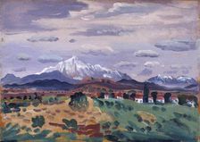 Canigou in snow 1908-1914. Artist: James Dickson Innes