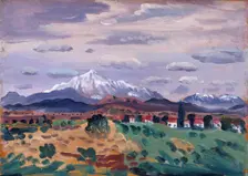 Canigou in snow 1908-1914. Creator: James Dickson Innes