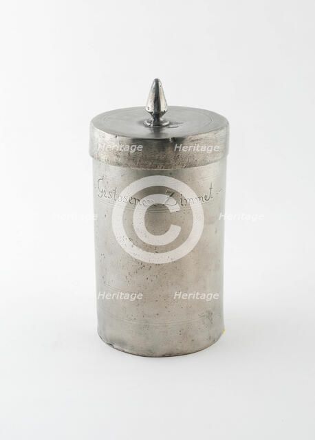 Canister for Cinnamon, Tübingen, c. 1774. Creator: Martin Boeckmann.