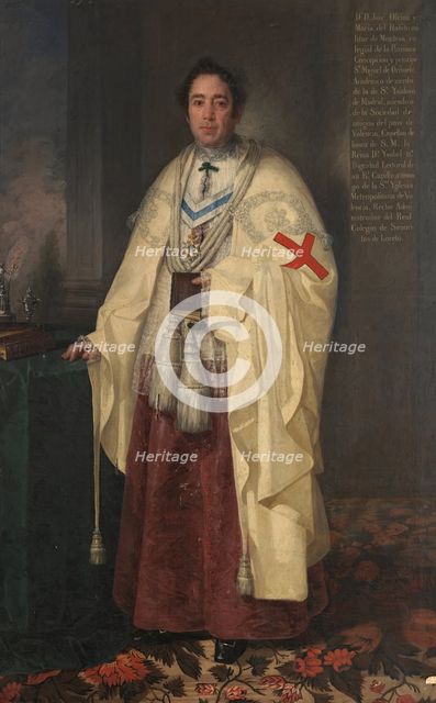Canon José Olcina y Macía, Knight of Montesa, c1845. Creator: Jose Gutierrez de la Vega.