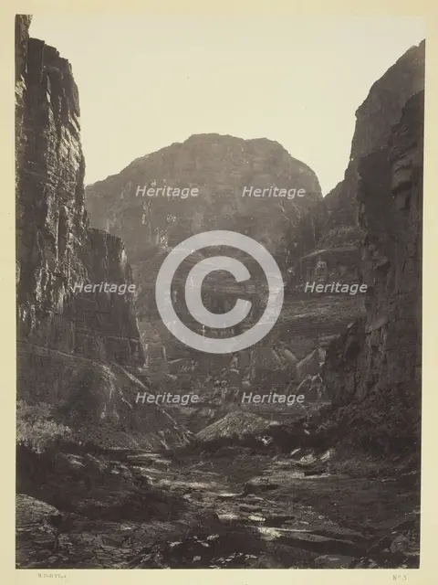 Cañon of Kanab Wash, Colorado River, Looking South, 1872. Creator: William H. Bell.