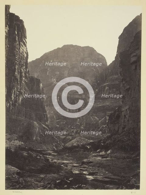 Cañon of Kanab Wash, Colorado River, Looking South, 1872. Creator: William H. Bell.