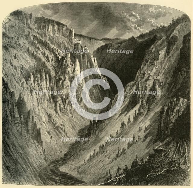 'Cañon of the Yellowstone', 1872.  Creator: Alfred Harral.