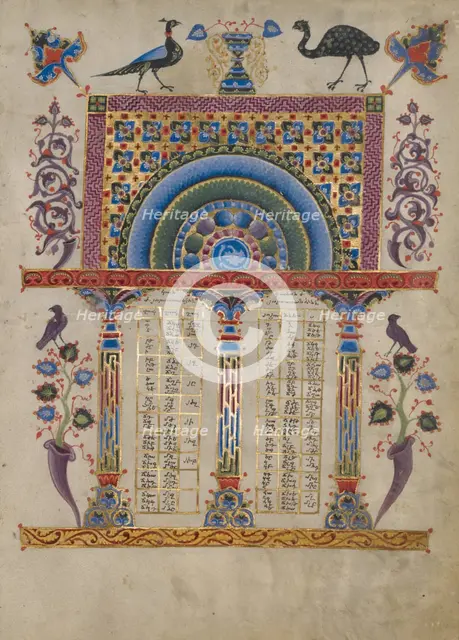 Canon Table Page; Zeyt'un Gospels, 1256. Creator: T'oros Roslin.