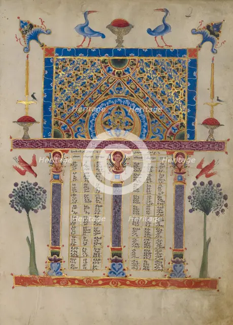 Canon Table Page; Zeyt'un Gospels, 1256. Creator: T'oros Roslin.