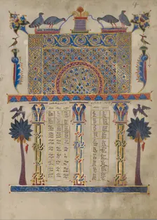 Canon Table Page; Zeyt'un Gospels, 1256. Creator: T'oros Roslin