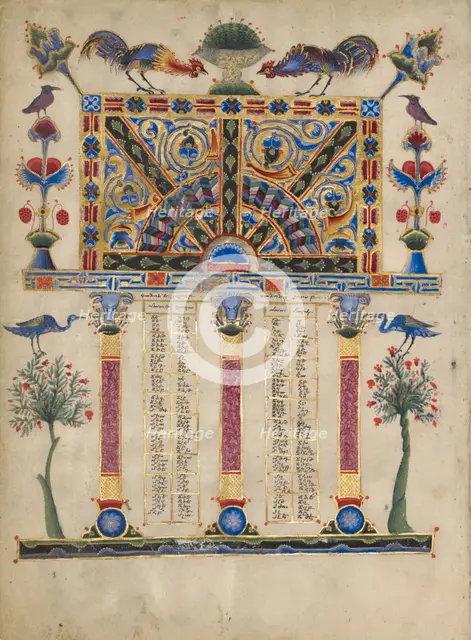Canon Table Page; Zeyt'un Gospels, 1256. Creator: T'oros Roslin.