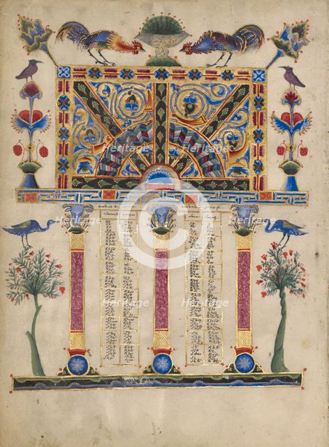 Canon Table Page; Zeyt'un Gospels, 1256. Creator: T'oros Roslin.