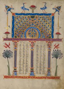 Canon Table Page; Zeyt'un Gospels, 1256. Creator: T'oros Roslin