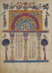 Canon Table Page; Zeyt'un Gospels, 1256. Creator: T'oros Roslin
