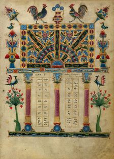 Canon Table Page; Zeyt'un Gospels, 1256. Creator: T'oros Roslin