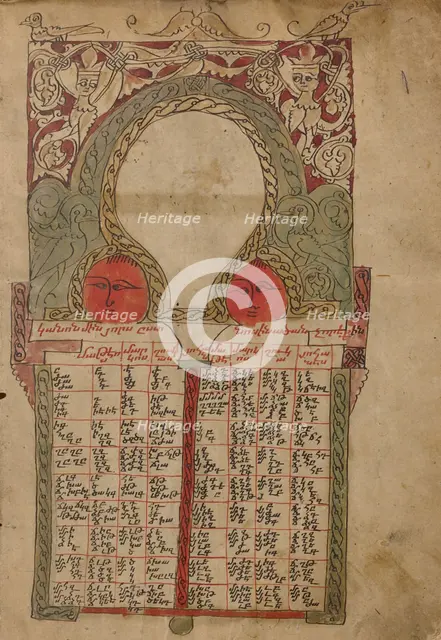 Canon Table Page; Gospel Book, 1386. Creator: Unknown.