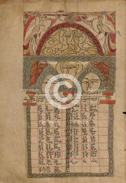 Canon Table Page; Gospel Book, 1386. Creator: Unknown.