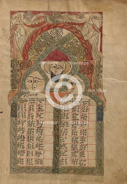 Canon Table Page; Gospel Book, 1386. Creator: Unknown.