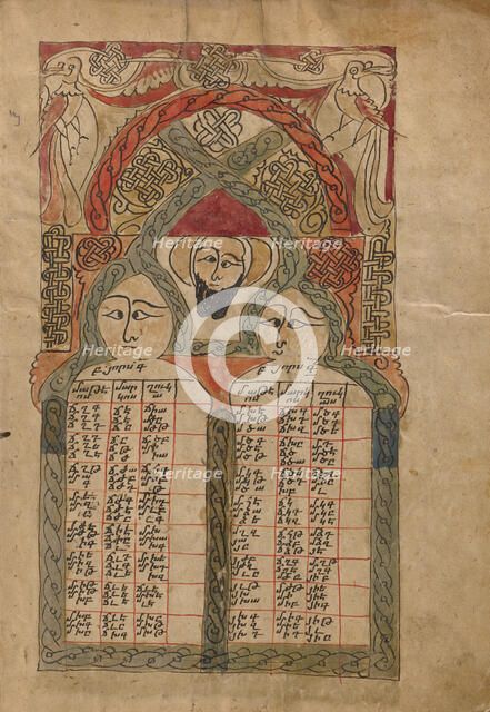 Canon Table Page; Gospel Book, 1386. Creator: Unknown.