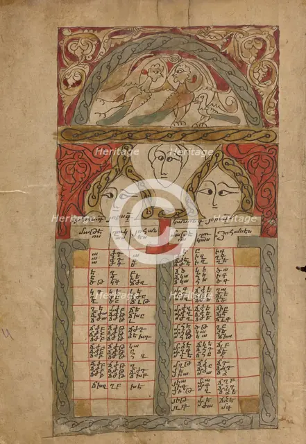 Canon Table Page; Gospel Book, 1386. Creator: Unknown.