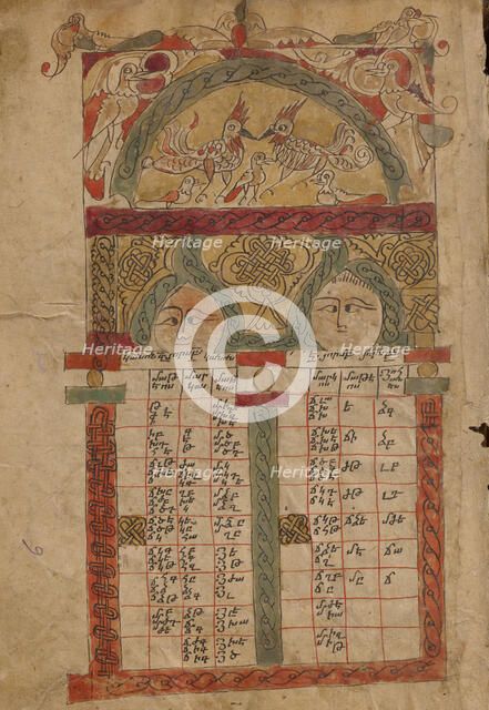 Canon Table Page; Gospel Book, 1386. Creator: Unknown.