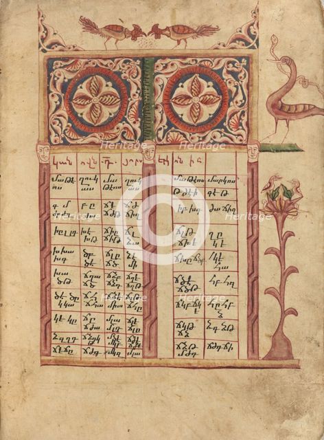 Canon Table Page; Gospel Book, 1583. Creator: Ghoukas.