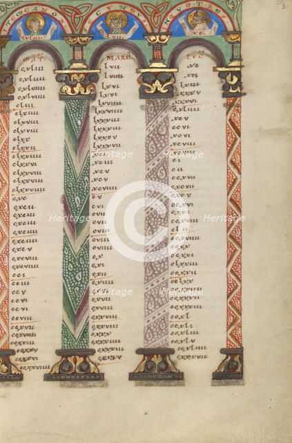 Canon Table Page; Gospel Book, about 1120-1140. Creator: Unknown.