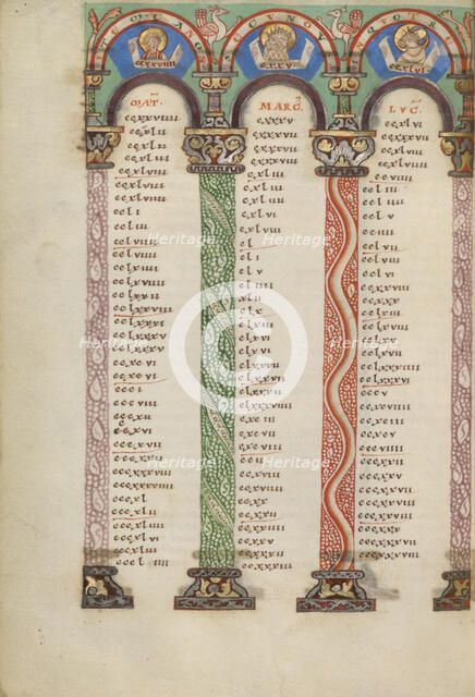 Canon Table Page; Gospel Book, about 1120-1140. Creator: Unknown.