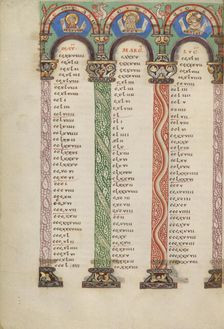 Canon Table Page; Gospel Book, about 1120-1140. Creator: Unknown