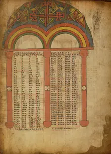 Canon Table Page; ; Gospel Book, about 1480-1520. Creator: Unknown