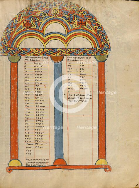 Canon Table Page; Gospel Book, about 1504-1505. Creator: Unknown.