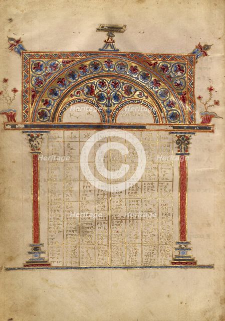 Canon Table Page; Gospel Book, late 13th century. Creator: Unknown.