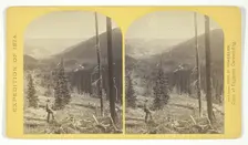 Cañon, Valley of the Conejos River, looking south from vicinity of "Lost Lakes", 1874. Creator: Tim O'Sullivan